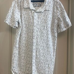 Cactus White and Black Kids Casual Button Down Shirt